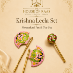 Krishna Leela Set – Meenakari Fan & Toy Set